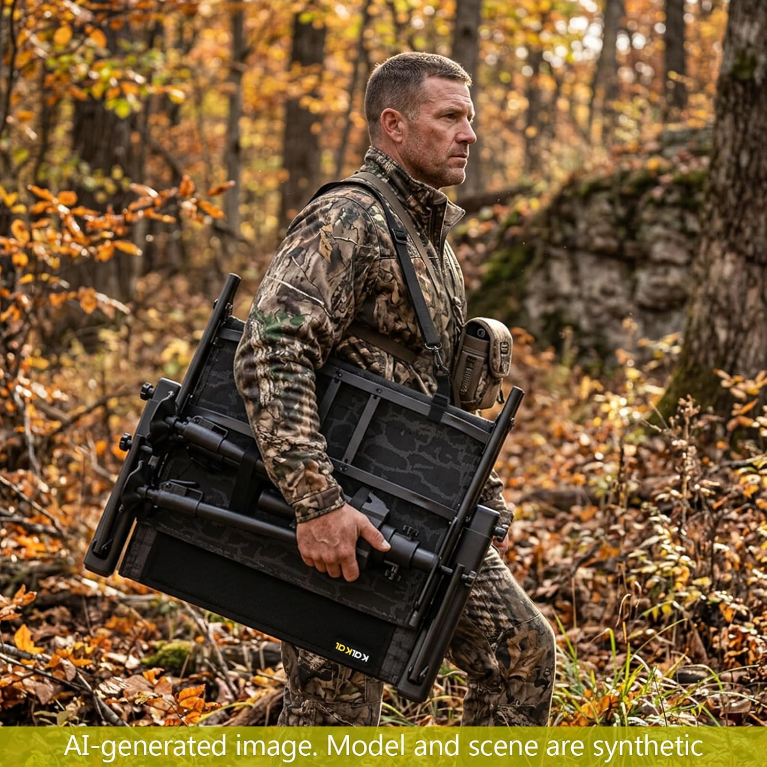 Hunting And Fishing Outdoor Chairs - 回転式ハンティングチェア 静音360度回転 ブラインドチェア 4段階高さ調節脚 折りたたみ式アウトドアシート ダックフィートベース