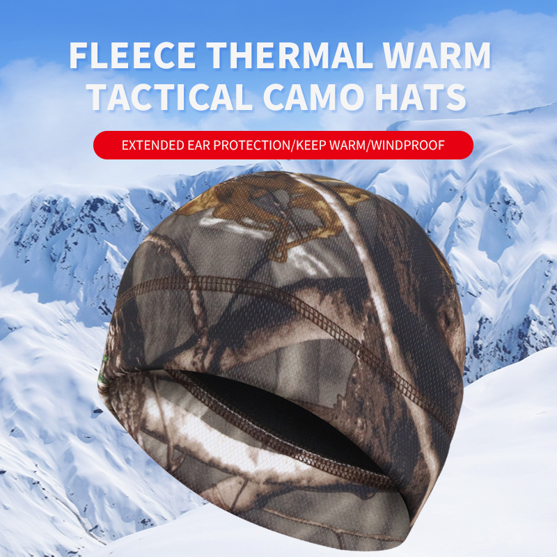 Outdoor Hunting Fleece - 男性女性冬の屋外フリース時計キャップ防風ハイキングキャップ陸軍軍事戦術ビーニー帽子冬のスカルキャップハンティングキャップ