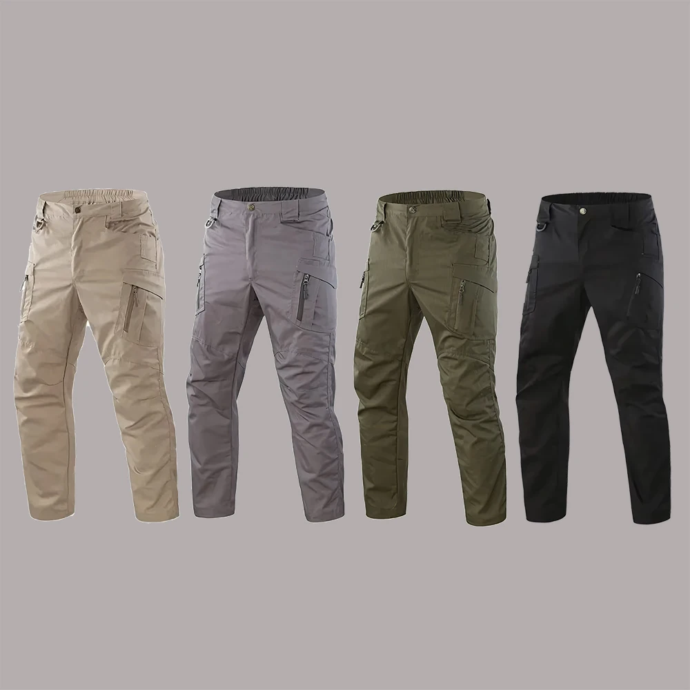 Outdoor Hunting Trousers - 屋外速乾タクティカルパンツ男性マルチジッパーポケットカジュアルワークハンティングカーゴパンツ3色4色オプションアジアンサイズ