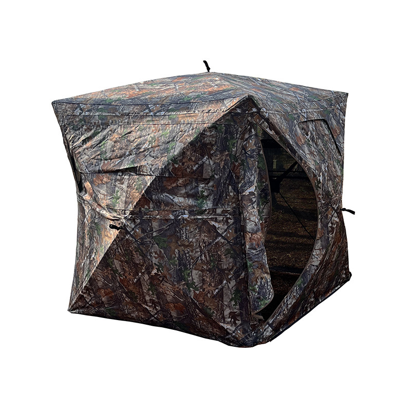Outdoor Hunting Tent - カモフラージュハンティングブラインド270 ° 3面開きのシースルー式ポップアップグランドテント（鳥観察・撮影・アウトドア用）