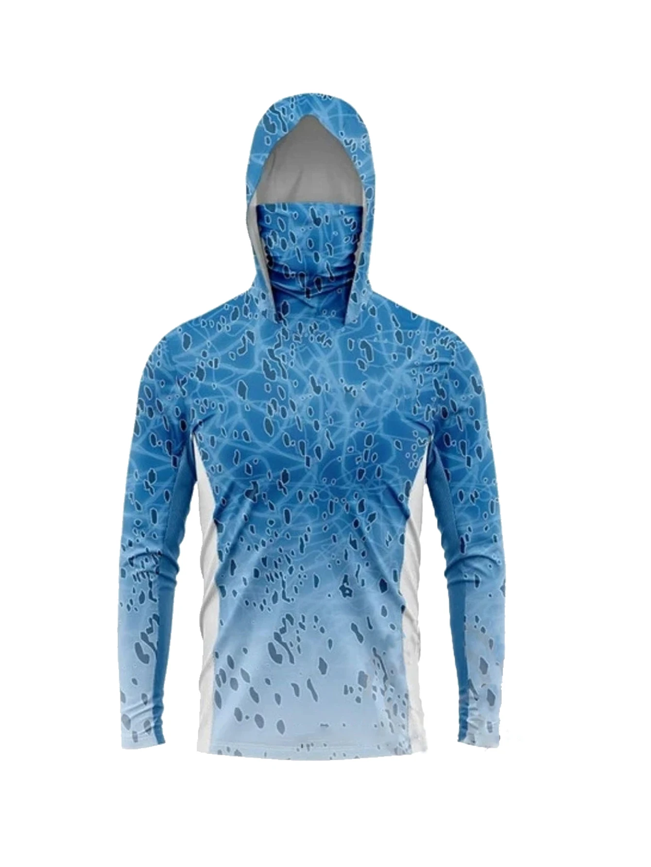 Hunting & Outdoor Supplies Carterton Reviews - メンズ長袖フィッシングフーディーマスク、UVカット日焼け防止服、フィッシュシャツ、ハンティングフィッシュジャージ、UPF 50+