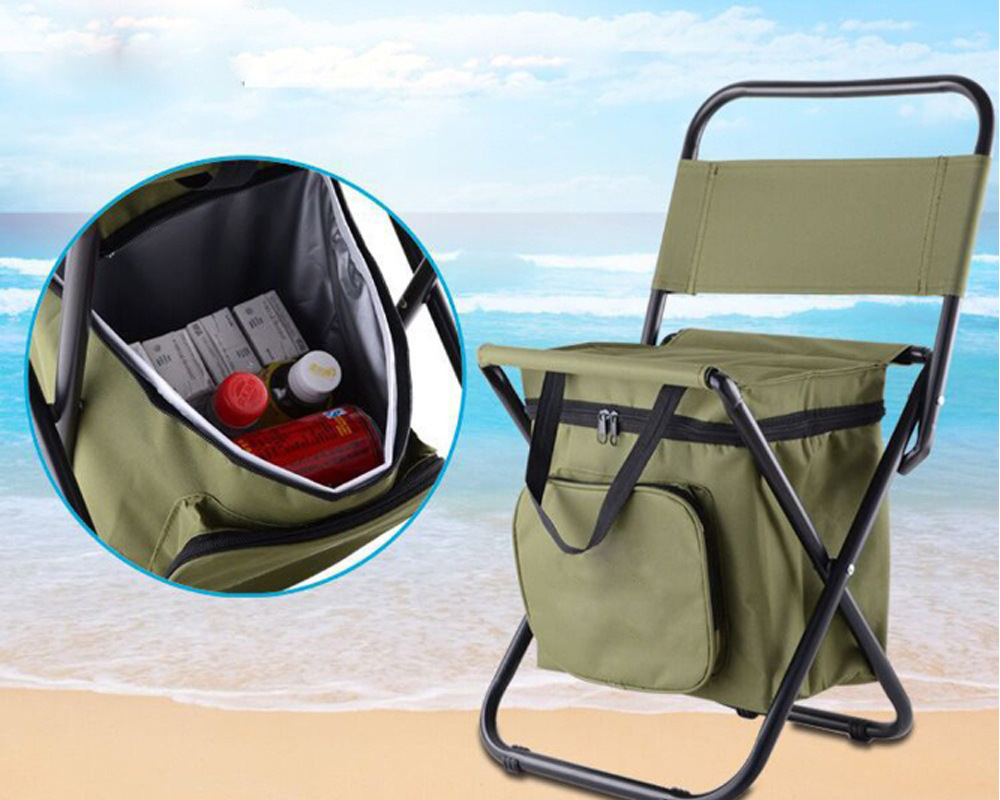 Hunting And Fishing Outdoor Chairs - 2 in 1 折りたたみ釣り椅子バッグ釣りバックパック椅子スツール便利な耐摩耗性屋外狩猟登山用品