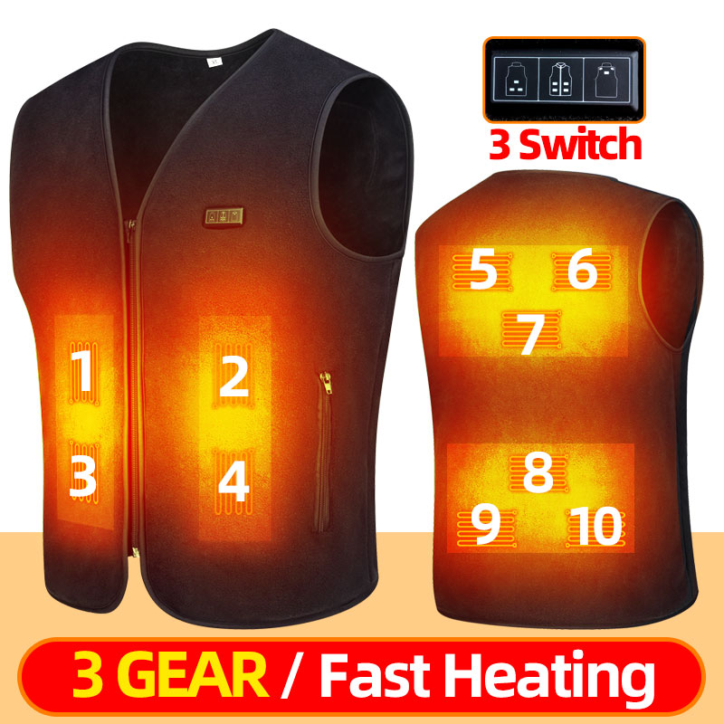 Outdoor Hunting Fleece - 電熱ベスト ヒートベスト 加熱ベスト メンズ 発熱ベスト ヒートジャケット