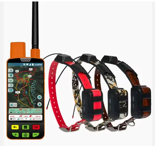Outdoor Hunting Dog Collar - プレミアムハンティングドッグトレーニング用GPS首輪、大型スクリーン付きドッグカラーGPSトラッカー（アウトドア用）