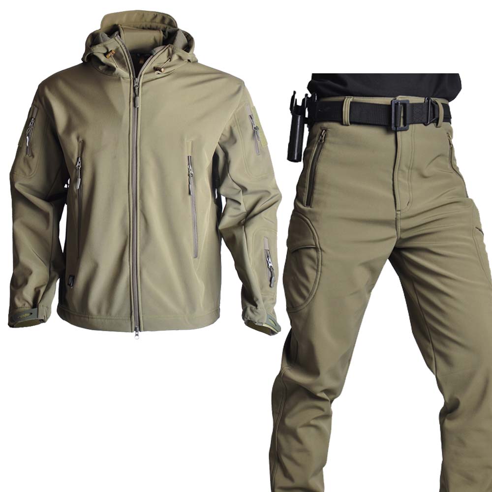 Safari Outdoor Hunting Jackets - タクティカルメンズシェルジャケット,メンズタクティカルユニフォーム,ワークパンツ,安全防風,ハンティングウェア
