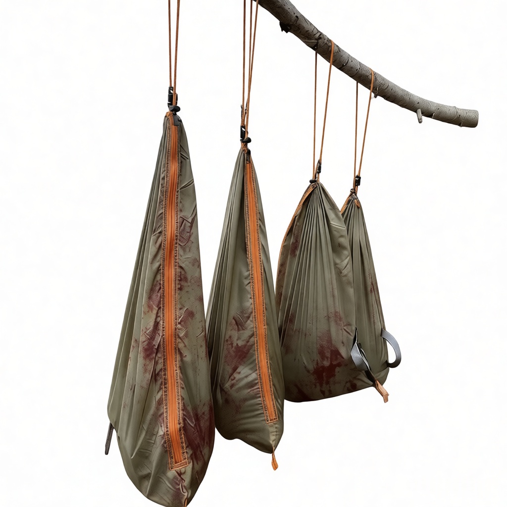 Game Bag Meat Hunting - カスタムロゴ入りヘビーデューティーリップストップナイロンハンティングゲームミートバッグ高強度通気性再利用可能エルクムースカビブ大型狩猟用