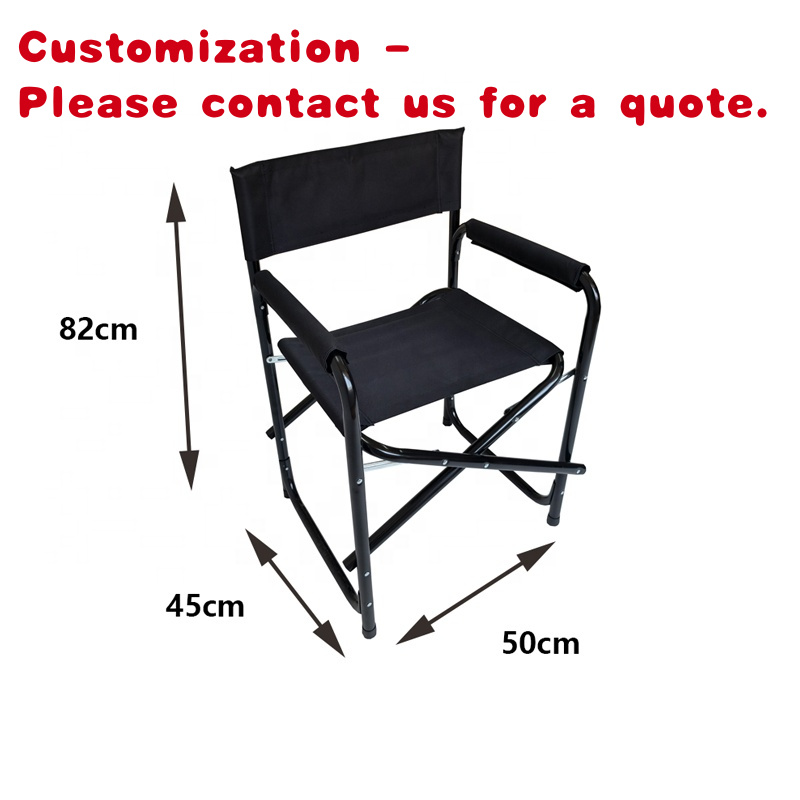 Hunting And Fishing Outdoor Chairs - カスタムアウトドアポータブル折りたたみディレクターチェア、オックスフォード生地、キャンプ、ハイキング、釣り、狩猟用、鉄製