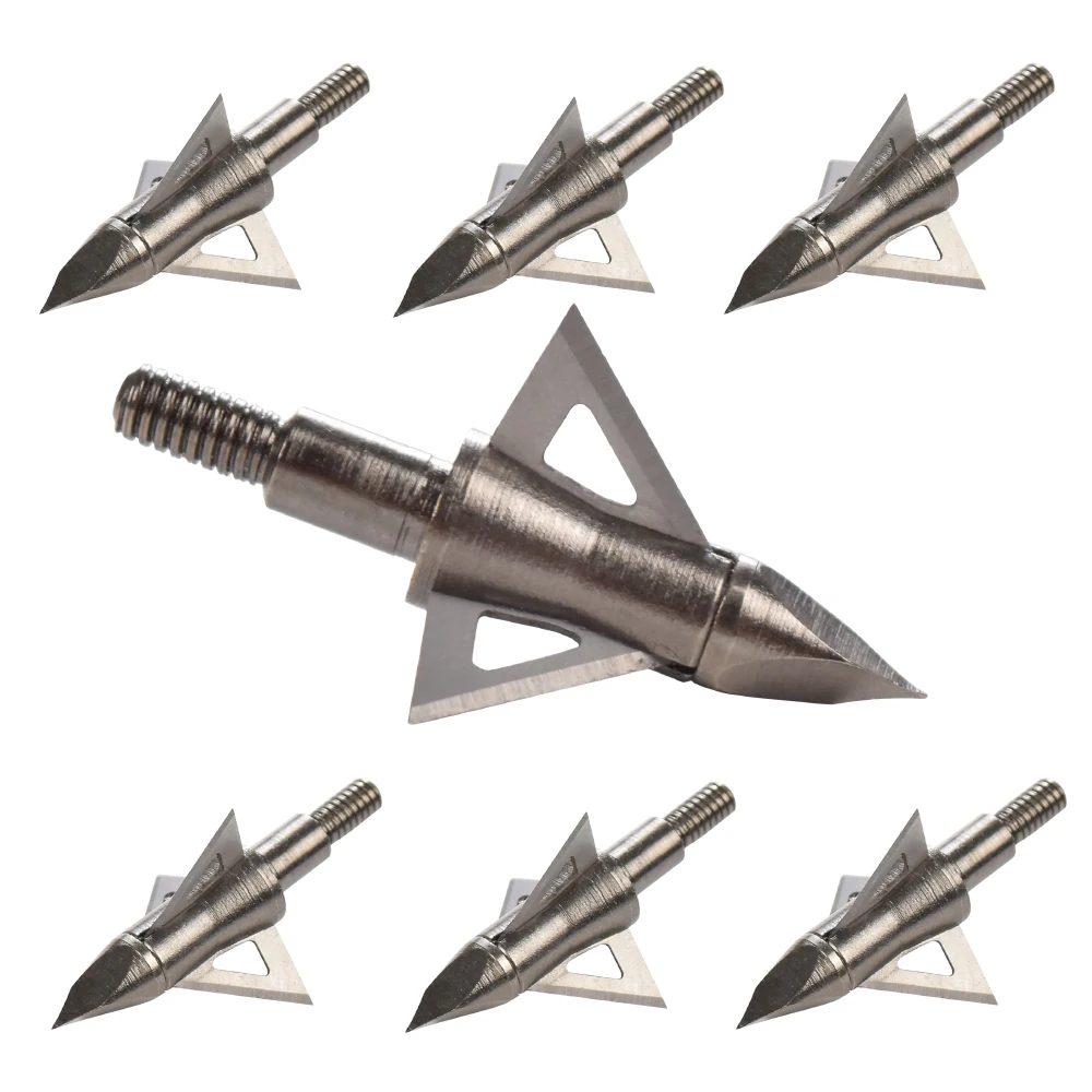 Crossbow Bolt Broadhead - 12X ハンティングブロードヘッドチップ アローヘッド 3枚刃 8.8mm アーチェリー弓
