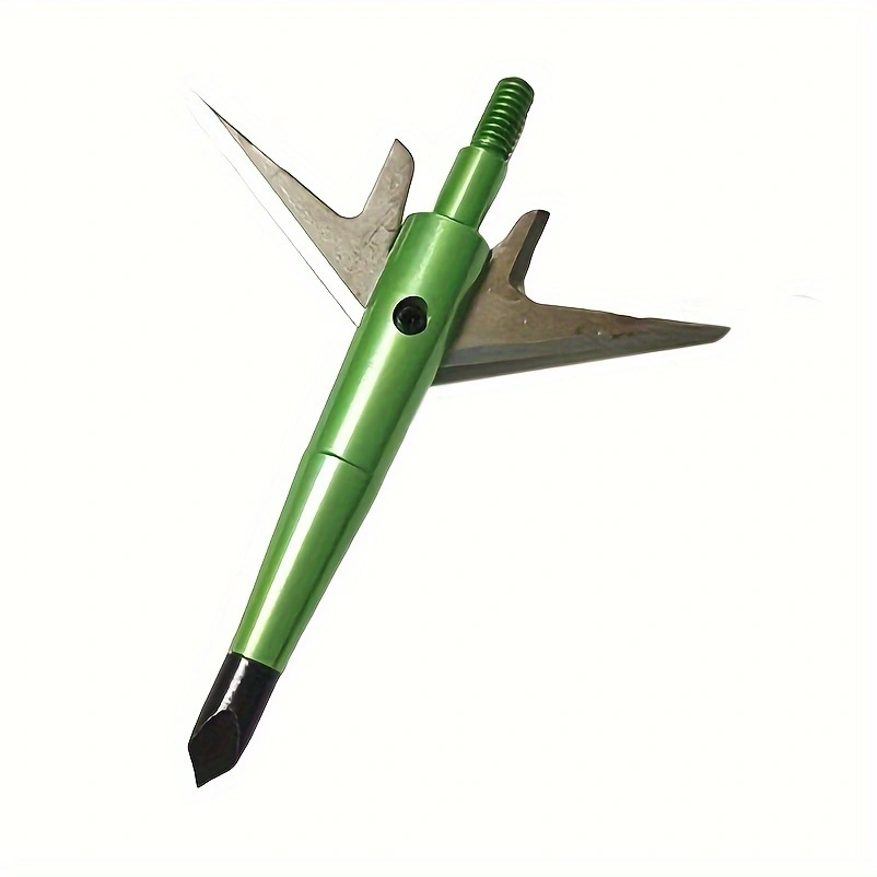 Crossbow Bolt Broadhead - 6個入りアーチェリーハンティングブロードヘッド、100グレイン、ステンレス鋼拡張可能ブレード2インチカット、ハンティングヘッド矢先、クロスボウ＆コンパウンドボウ対応