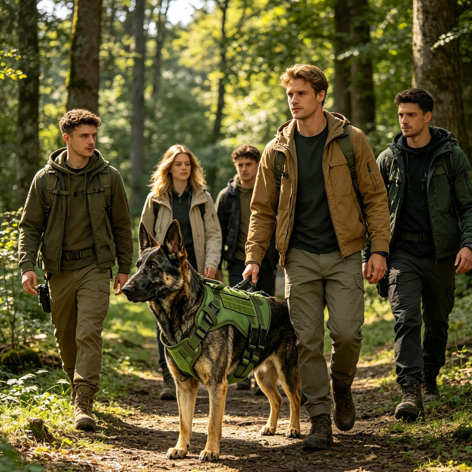 Outdoor Hunting Dog Collar - 犬用トレーニングベスト 調節可能なペット用品 犬用ウォーキングハーネス サービスベスト 小型犬、中型犬、大型犬用 アウトドアハイキング、ハンティング用