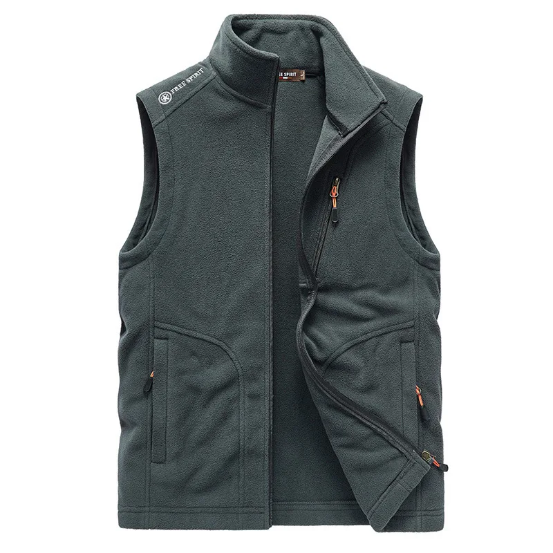 Outdoor Hunting Fleece - 男性フリース暖かいベストジャケット秋冬レジャーチョッキ屋外戦術軍事狩猟ハイキングオートバイ釣りベスト
