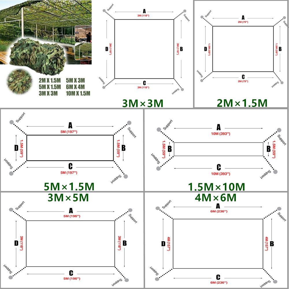 狩猟用カモフラージュネット,10m x 1.5m, 4m x - Outdoor Hunting Tent のレビューと価格