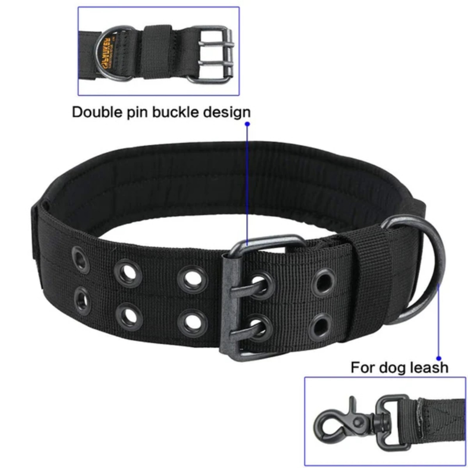 迷彩柄タクティカルドッグカラー、頑丈なナイロン製、調節可能な - Outdoor Hunting Dog Collar のレビューと価格