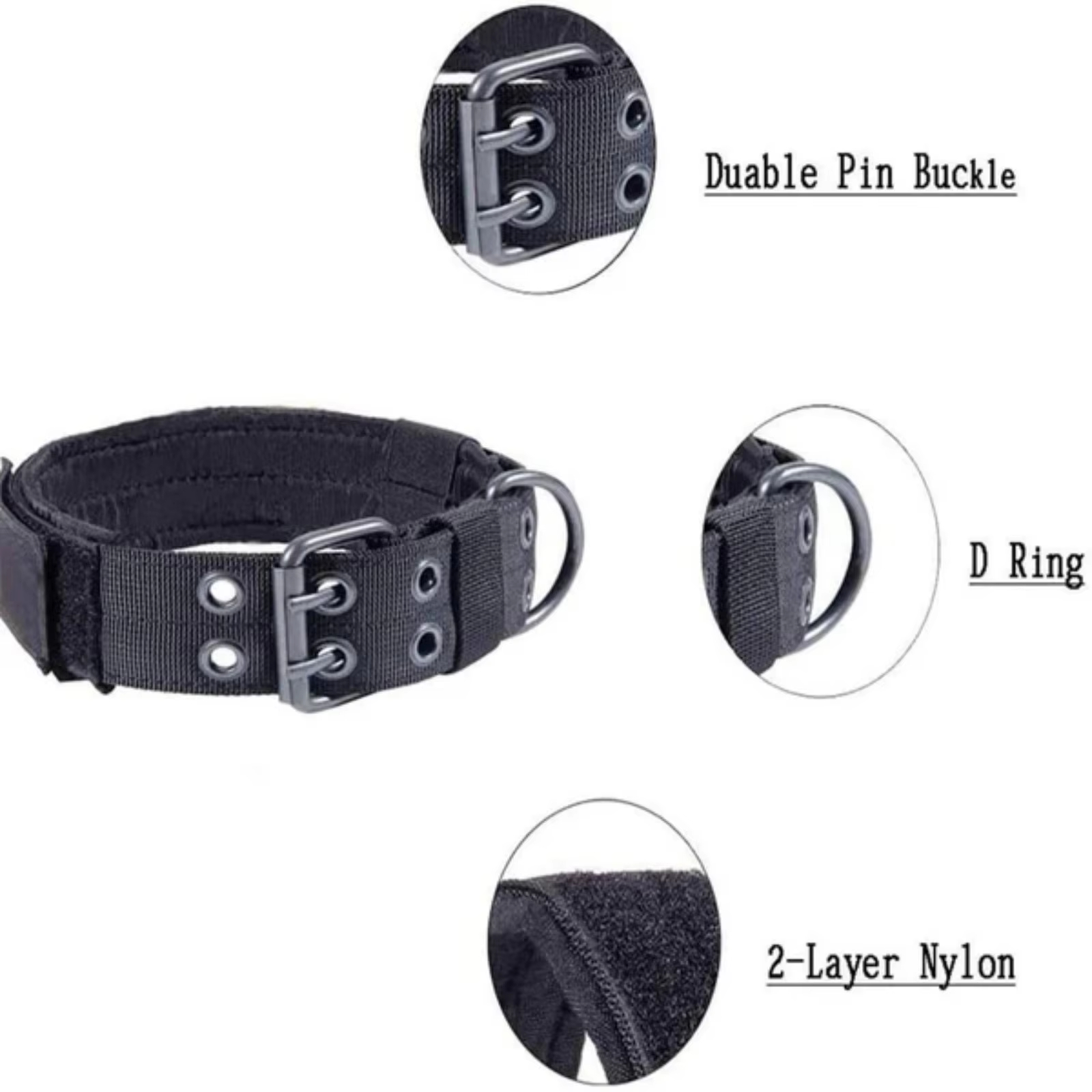 迷彩柄タクティカルドッグカラー、頑丈なナイロン製、調節可能な - Outdoor Hunting Dog Collar のレビューと価格