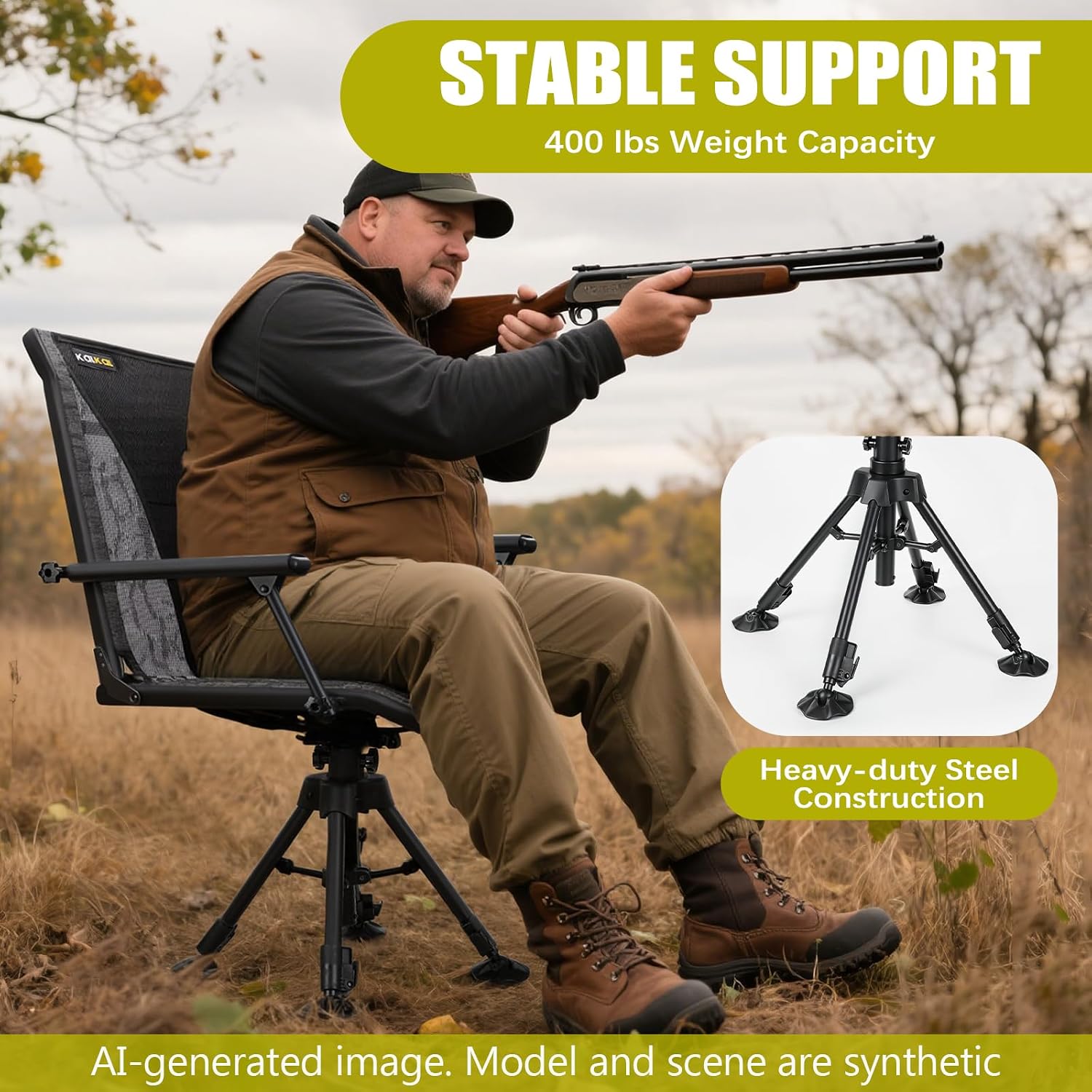 回転式ハンティングチェア 静音360度回転 ブラインドチェア - Hunting And Fishing Outdoor Chairs のレビューと価格