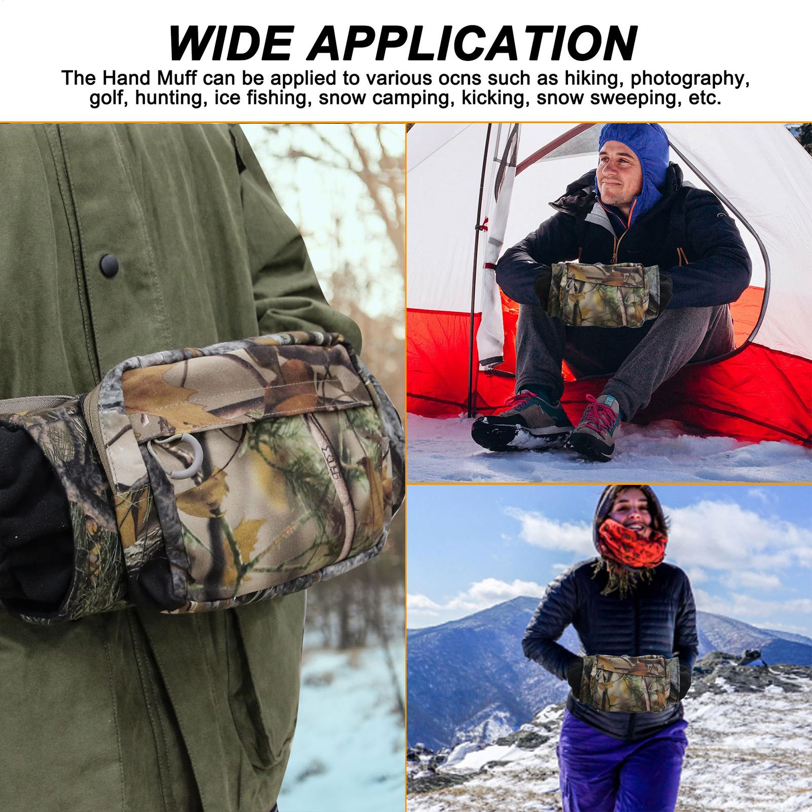 ハンティングハンドウォーマーポーチ フリースマフ 冬用ハンド - Outdoor Hunting Fleece のレビューと価格