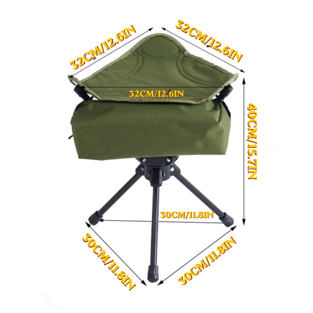 超軽量 360 度回転キャンプスツール折りたたみ三脚椅子ポー - Hunting And Fishing Outdoor Chairs のレビューと価格