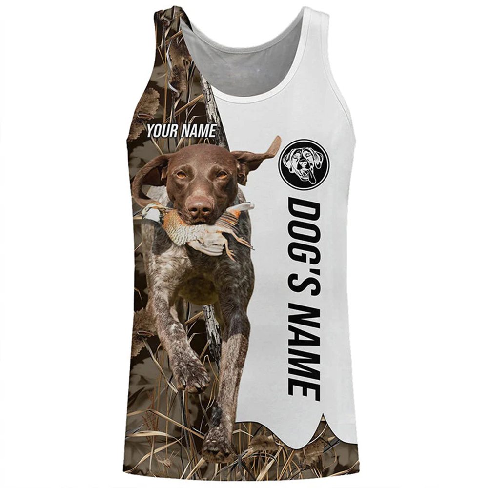 パーソナライズされた犬好きさん向けタンクトップ 3Dプリント - Hunting Dog Outdoor のレビューと価格