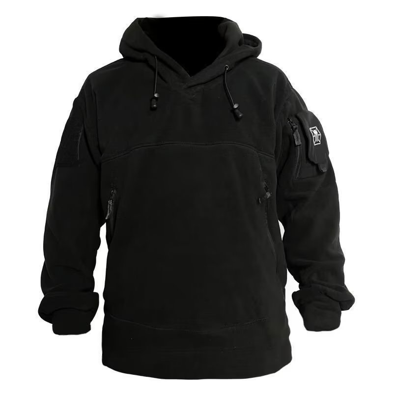 男性の冬の熱フリース屋外狩猟ジッパー軍事戦術ジャケットフード - Outdoor Hunting Fleece のレビューと価格