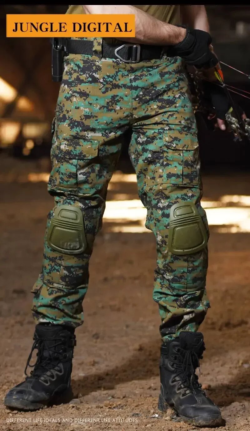 マルチカムタクティカル耐摩耗パンツ、ペイントボールハンティン - Outdoor Hunting Trousers のレビューと価格