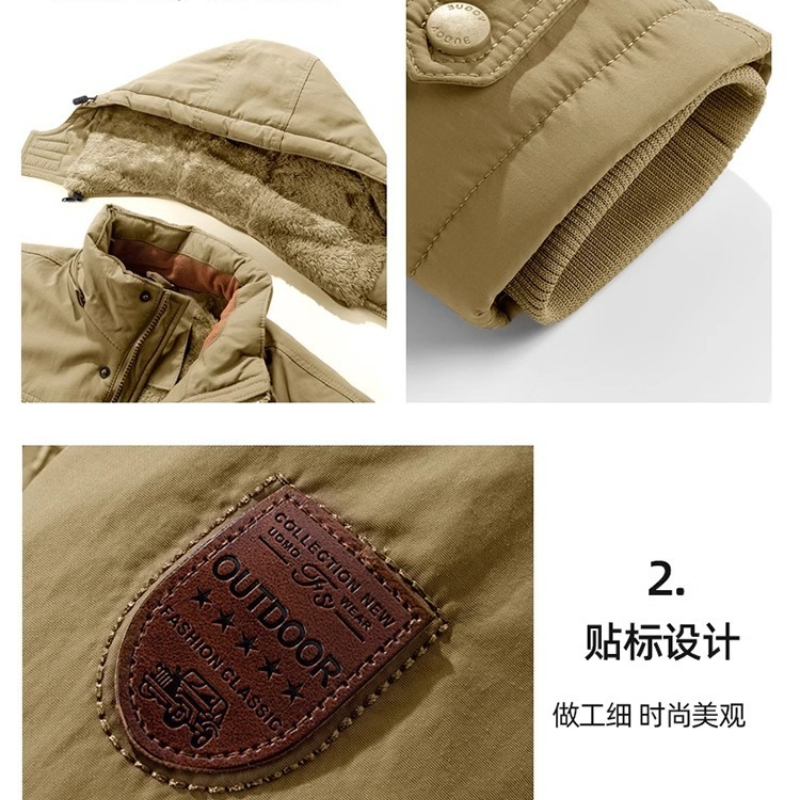 アウトドアハンティング用大型パッド入りジャケット メンズ 冬 - Outdoor Hunting Fleece のレビューと価格