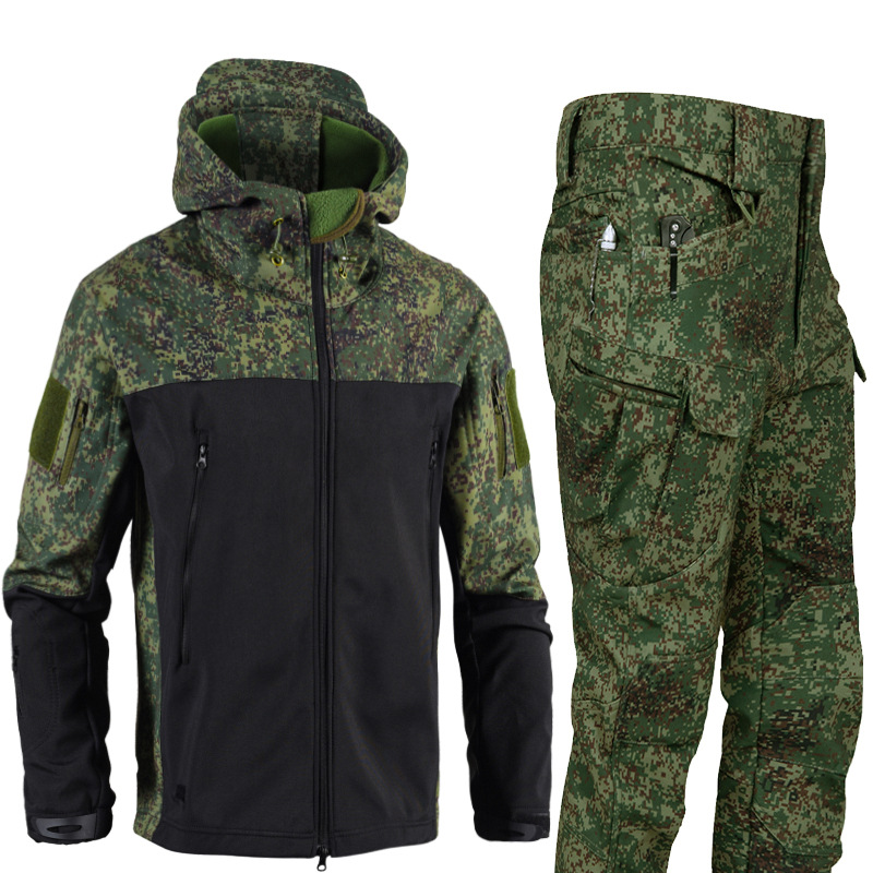 メンズ3in1シャークスキンソフトシェルジャケットパンツセッ - Outdoor Hunting Fleece のレビューと価格