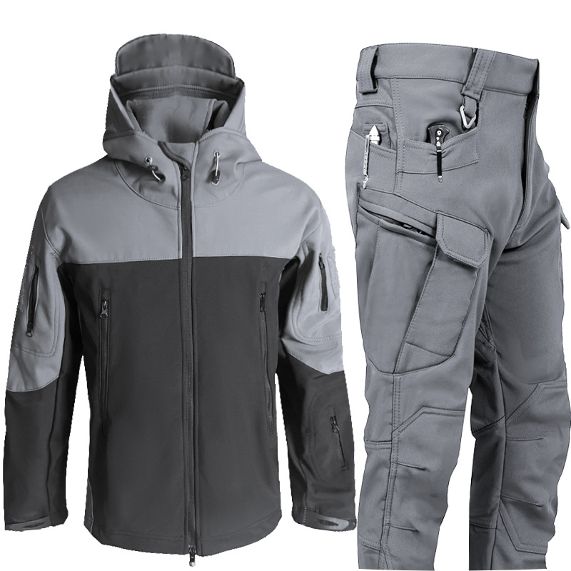 メンズ3in1シャークスキンソフトシェルジャケットパンツセッ - Outdoor Hunting Fleece のレビューと価格