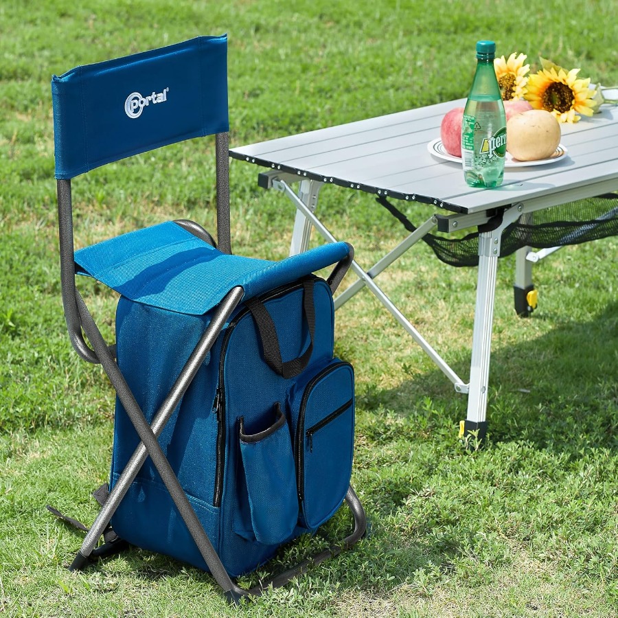 バックパッククーラーチェア、背もたれと内蔵クーラー付き、アウ - Hunting And Fishing Outdoor Chairs のレビューと価格