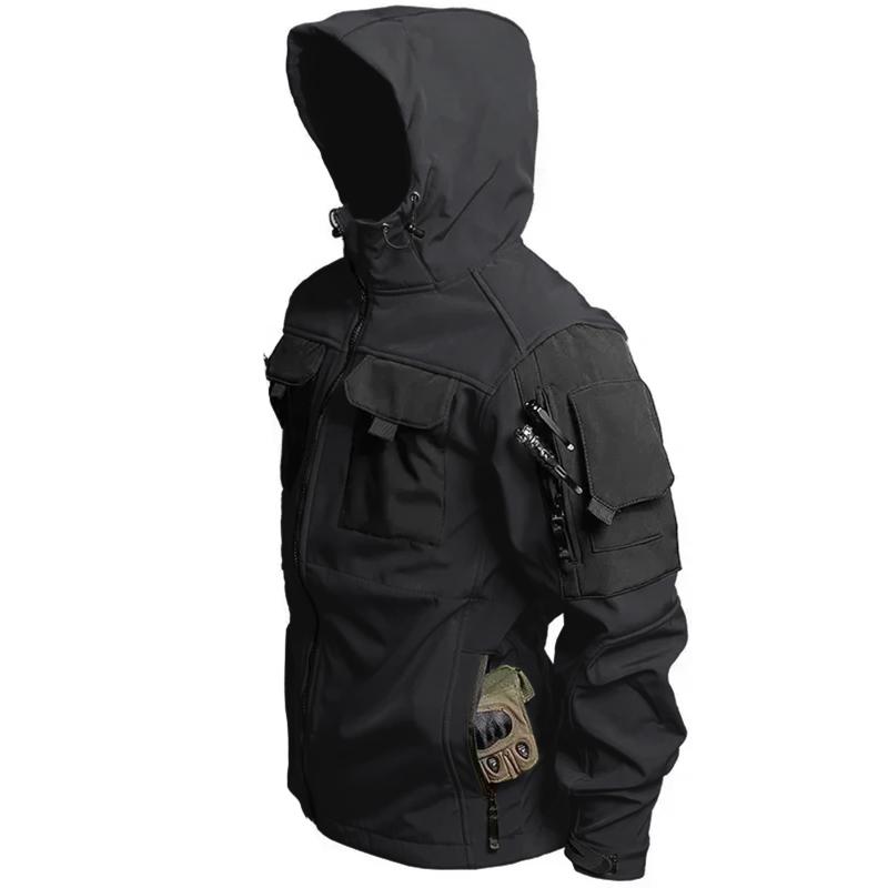 男性用フード付きフリースジャケット,防水,トレーニングスーツ - Safari Outdoor Hunting Jackets のレビューと価格