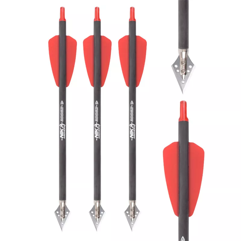 3-6 個 7.5 インチ クロスボウ ボルト カーボン矢  - Crossbow Bolt Broadhead のレビューと価格