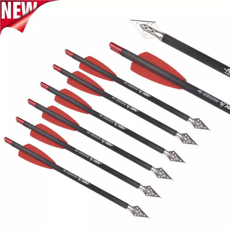 3-6 個 7.5 インチ クロスボウ ボルト カーボン矢  - Crossbow Bolt Broadhead のレビューと価格