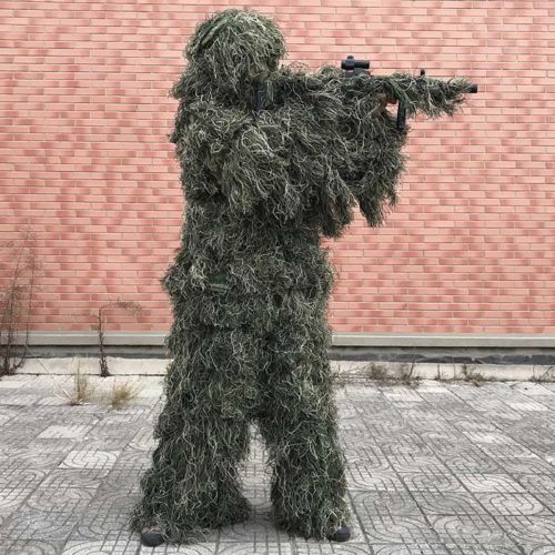 森林迷彩服 ギルスーツ 狩猟服 映画撮影小道具 フェイクファ - Outdoor Hunting Movies のレビューと価格