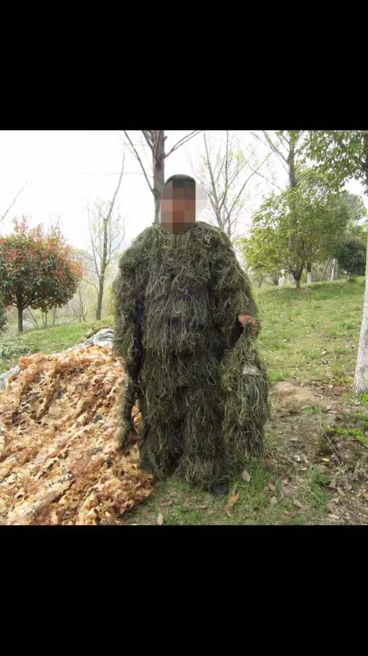 森林迷彩服 ギルスーツ 狩猟服 映画撮影小道具 フェイクファ - Outdoor Hunting Movies のレビューと価格