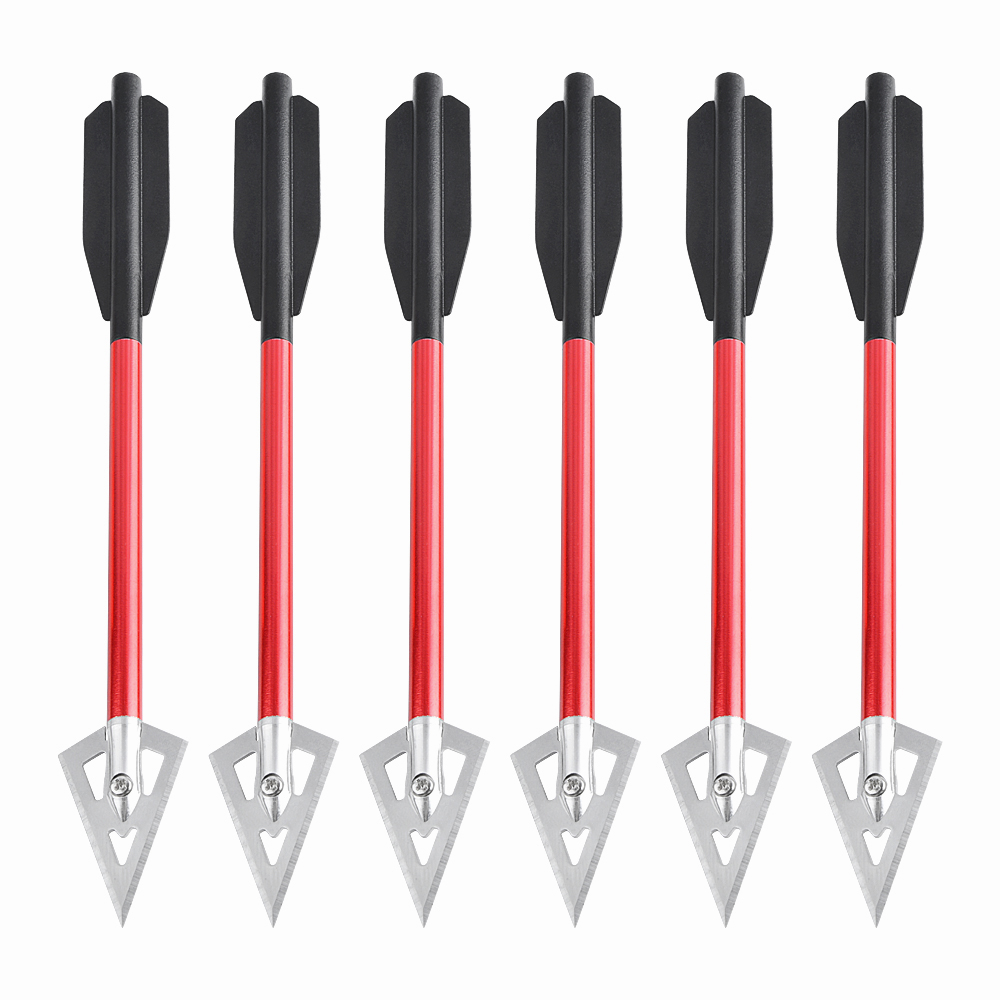 6/12 個ショートアローアルミクロスボウボルトブレードブロ - Crossbow Bolt Broadhead のレビューと価格