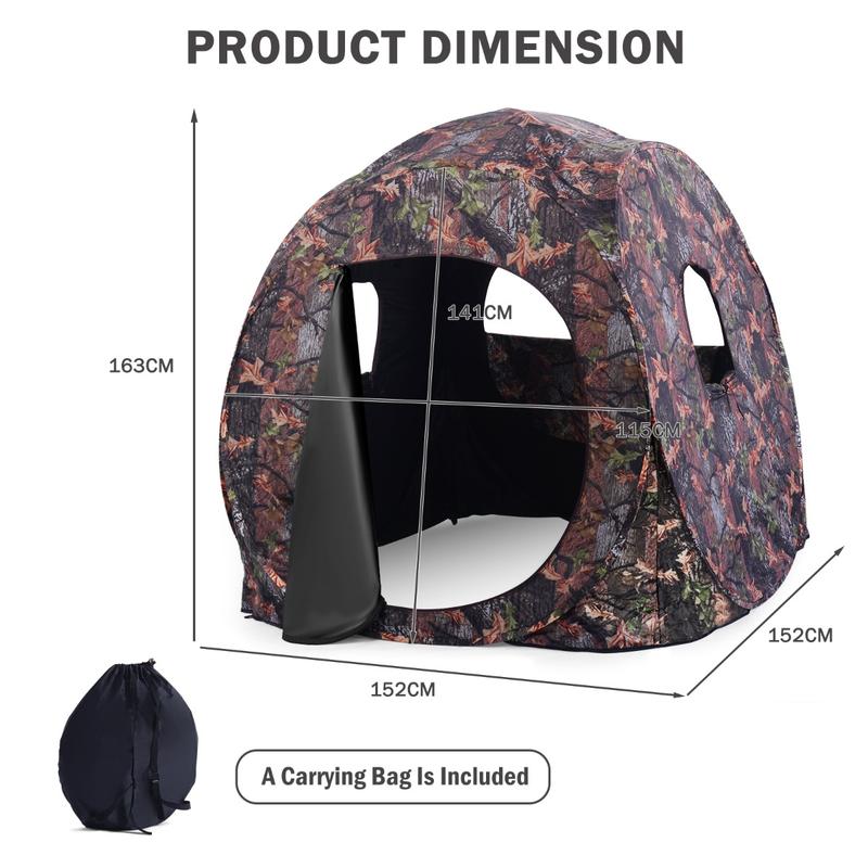3人用ポップアップハンティングテント、PUオックスフォード生 - Hunting & Outdoor Supplies Carterton Reviews のレビューと価格