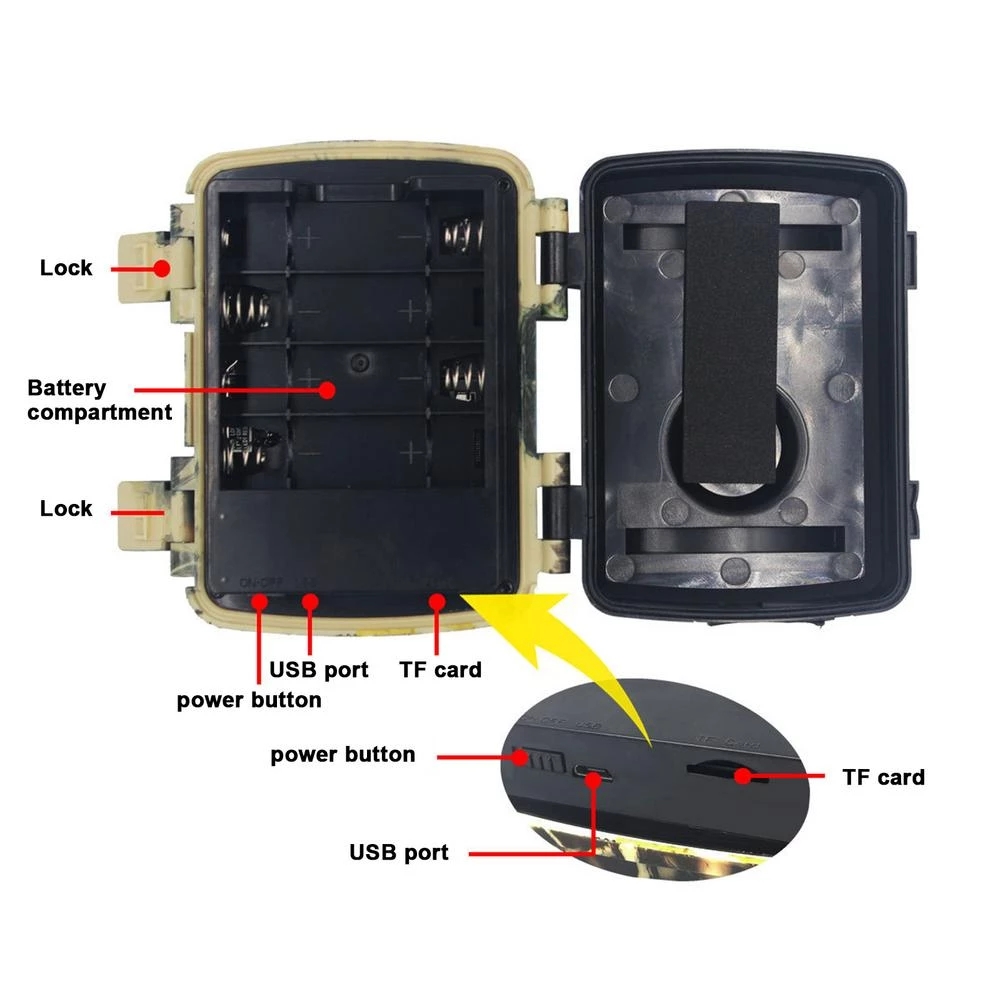 Pirセンサー付き防水ミニトレイルカメラ,屋外ハンティングカ - Hunting Outdoor Camera のレビューと価格