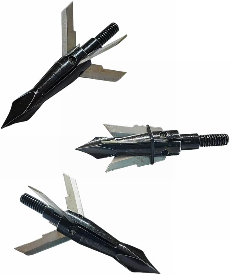6PK ハイブリッドハンティングブロードヘッド 125 グレ - Crossbow Bolt Broadhead のレビューと価格