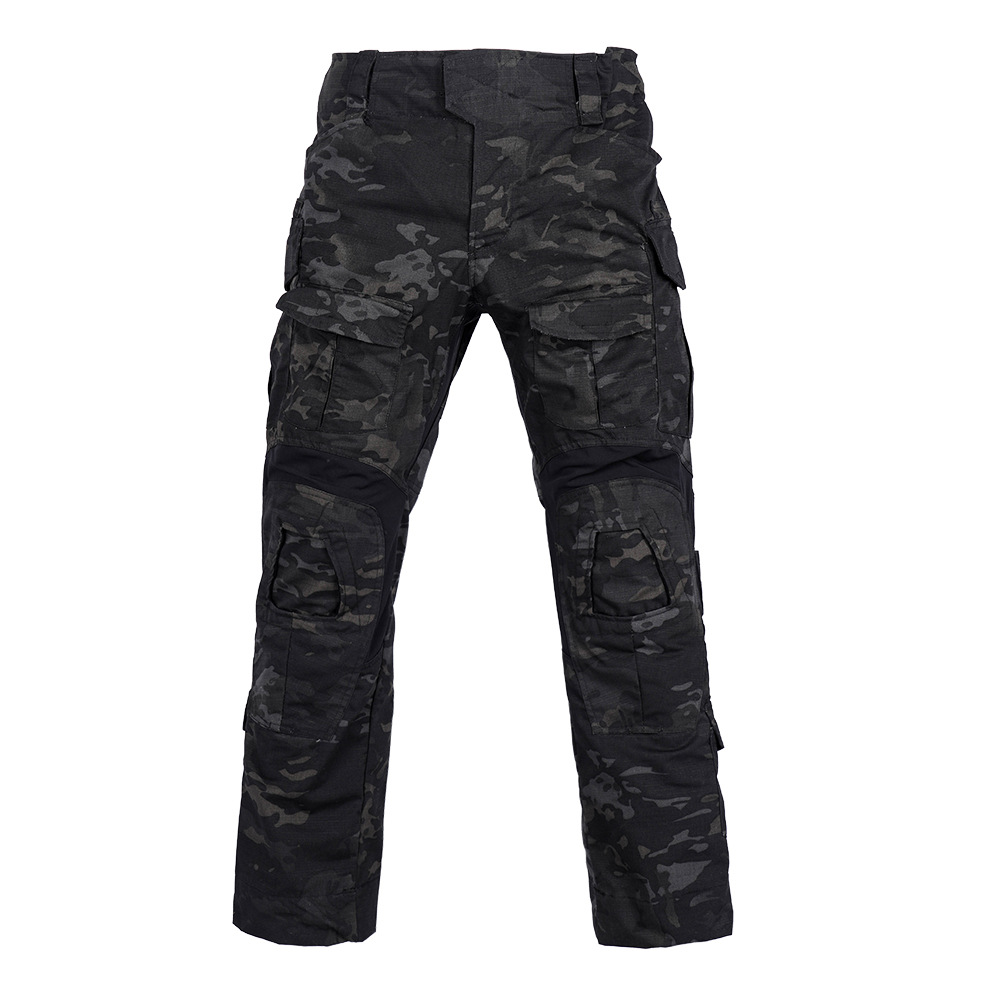 男性コンバットパンツ膝パッド付き戦術的なカーゴスポーツズボン - Outdoor Hunting Trousers のレビューと価格