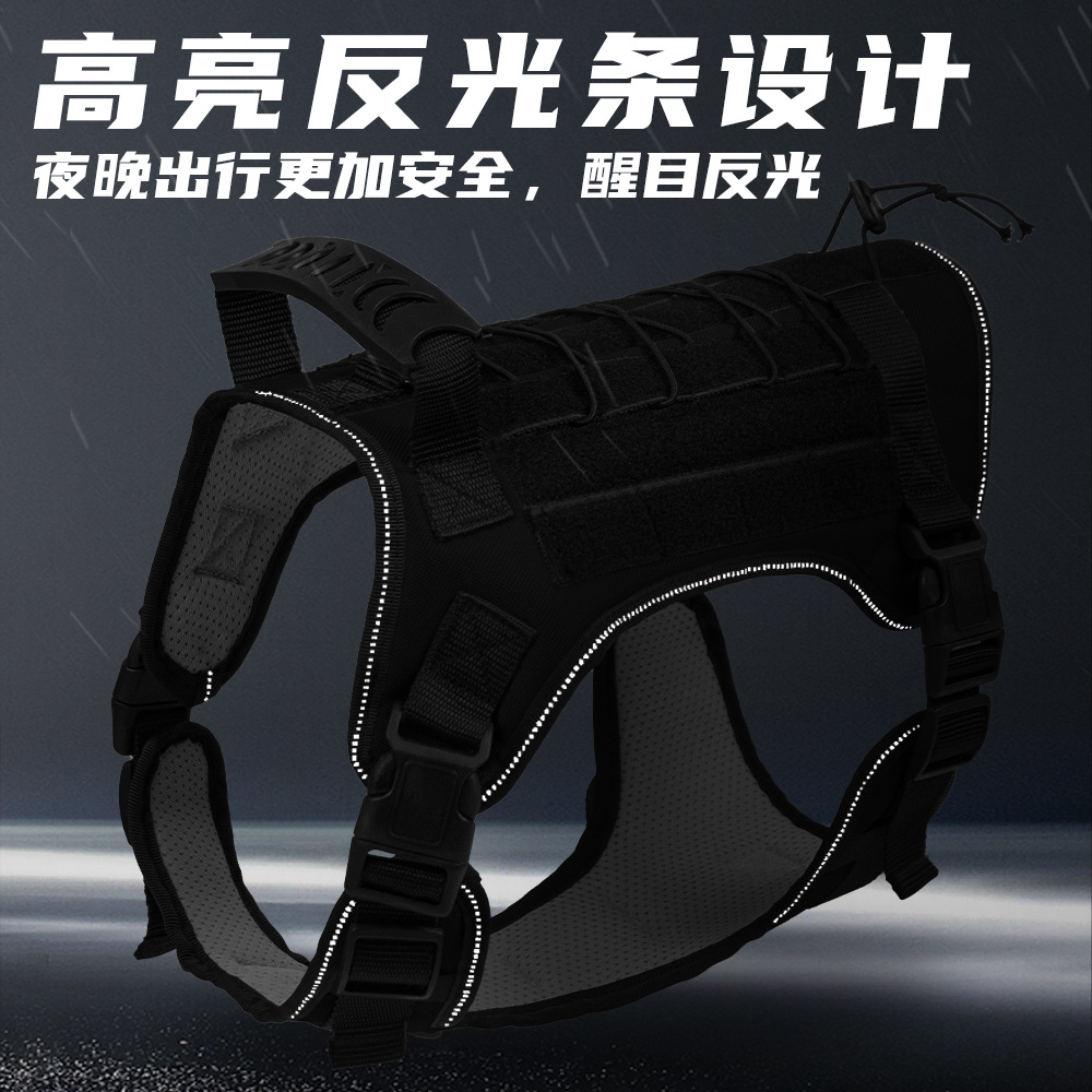 戦術的なノープル犬用ハーネス中型大型犬用調節可能な軍事訓練ペ - Outdoor Hunting Dog Collar のレビューと価格