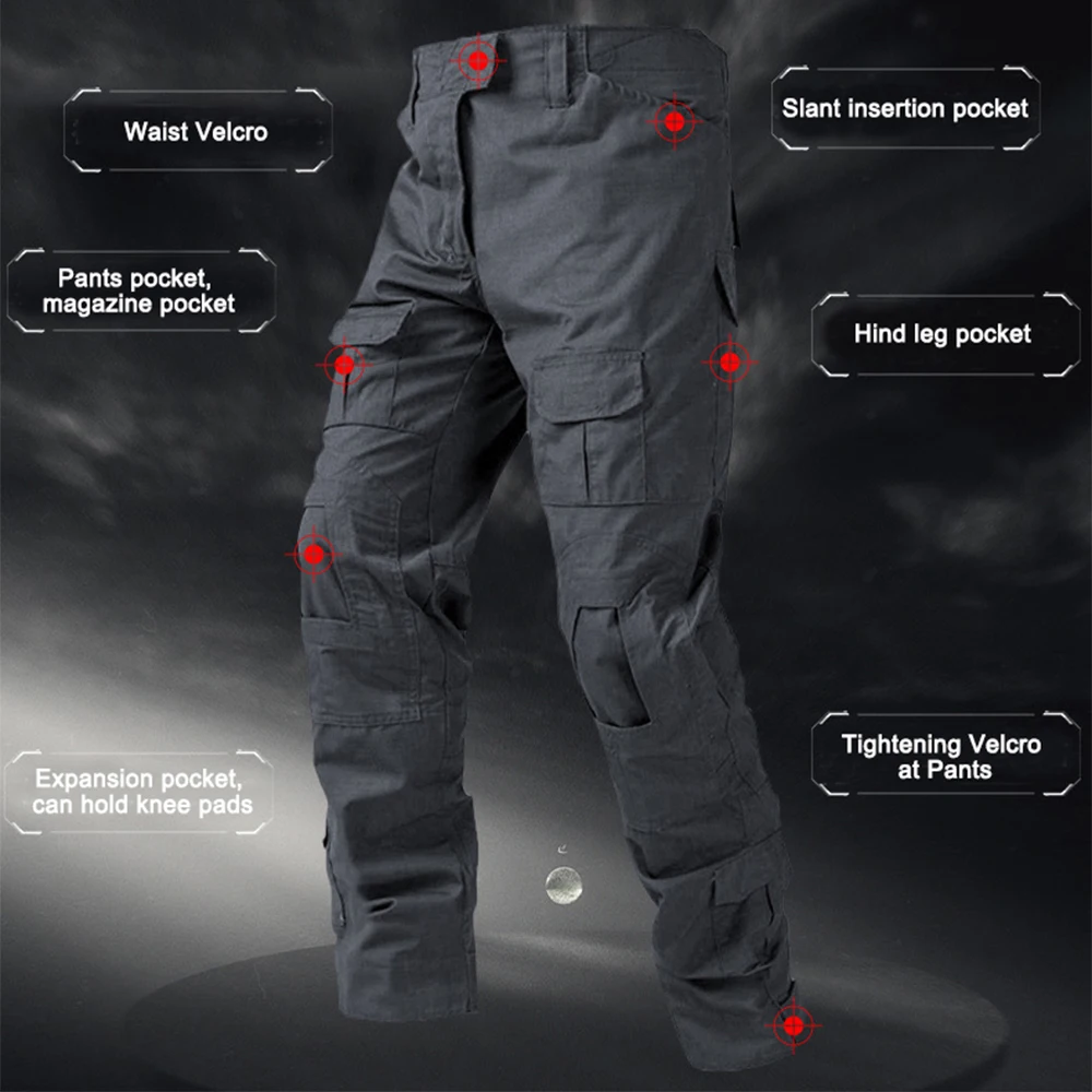 屋外男性戦闘パンツ戦術的なスポーツズボン作業服迷彩マルチカム - Outdoor Hunting Trousers のレビューと価格