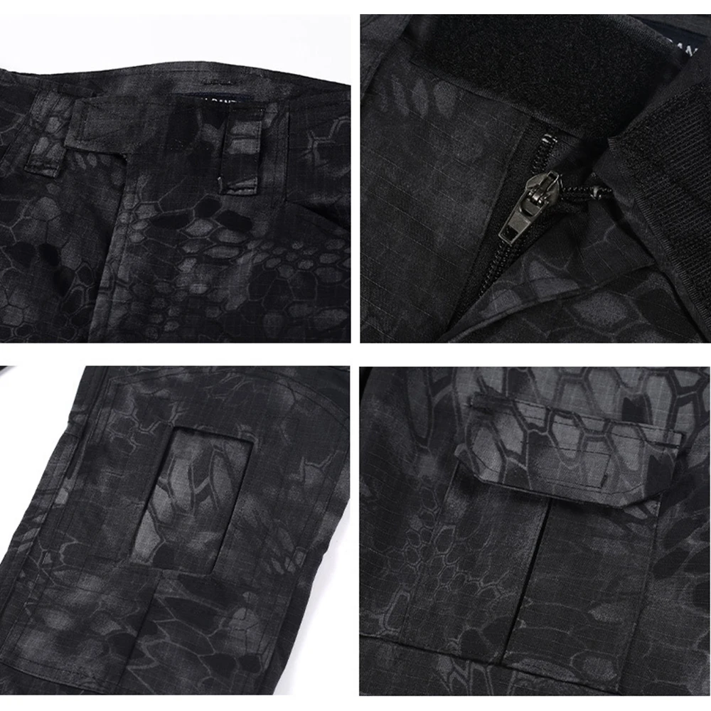 屋外男性戦闘パンツ戦術的なスポーツズボン作業服迷彩マルチカム - Outdoor Hunting Trousers のレビューと価格