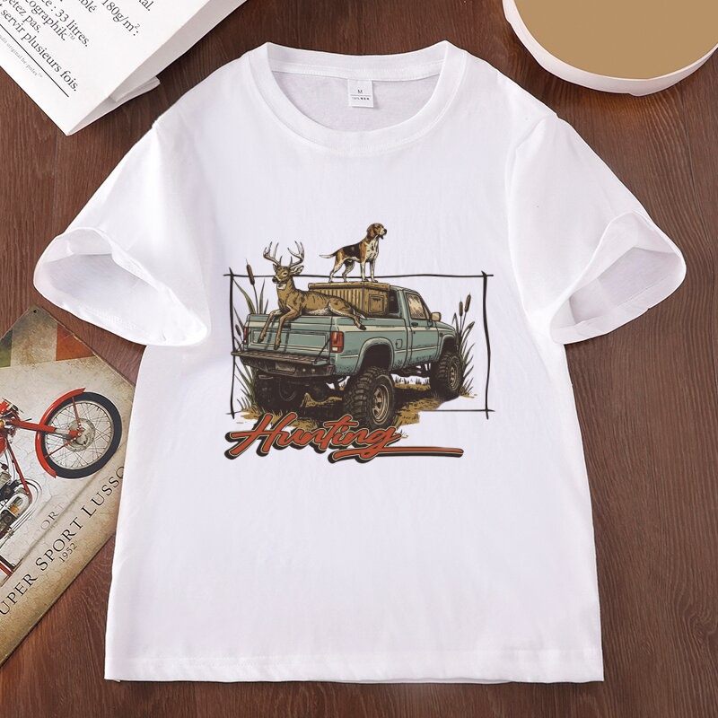 ハンティングTシャツ 鹿狩りTシャツ 犬柄Tシャツ メンズ  - Hunting Dog Outdoor のレビューと価格
