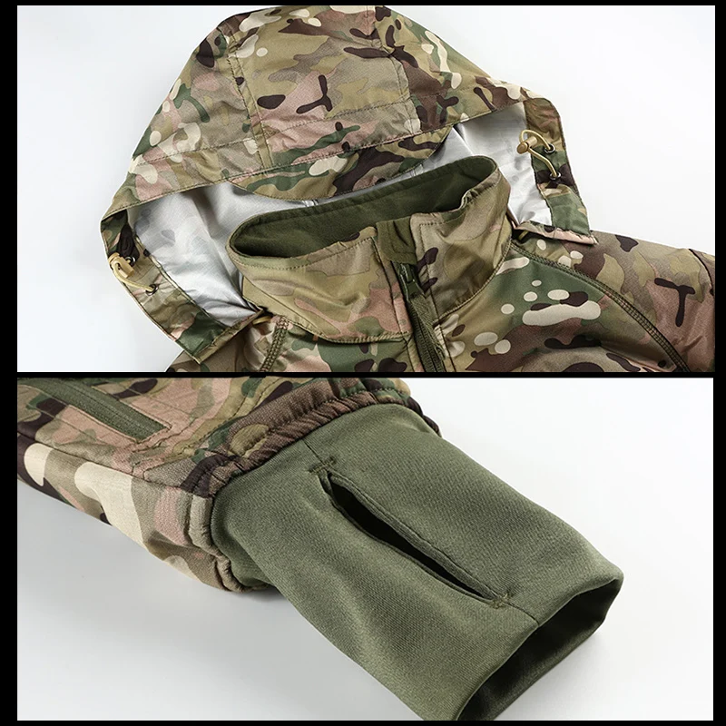 メンズフード付きタクティカルジャケット,ミリタリーコンバット - Safari Outdoor Hunting Jackets のレビューと価格