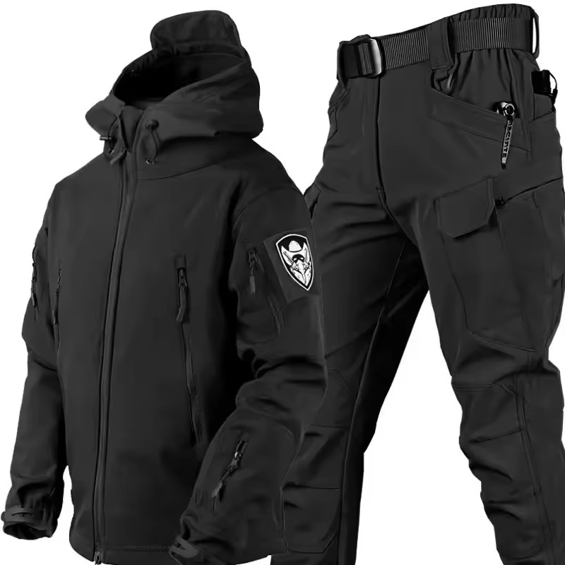 冬厚みの男性迷彩スーツ防水戦術トレーニングセットマルチポケッ - Safari Outdoor Hunting Jackets のレビューと価格