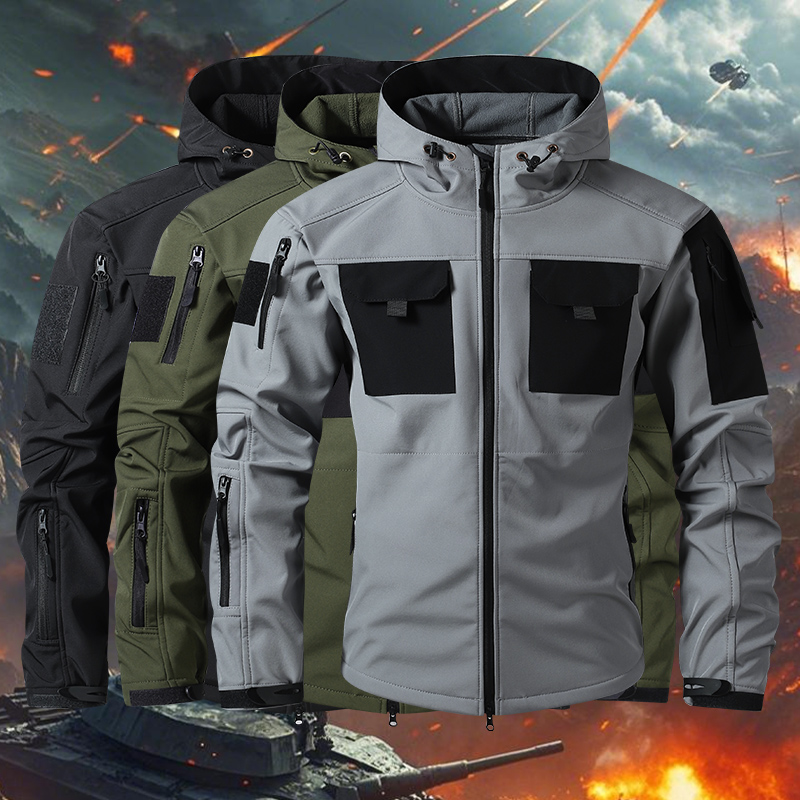 メンズタクティカルソフトシェルジャケット防水防風屋外軍事戦闘 - Safari Outdoor Hunting Jackets のレビューと価格