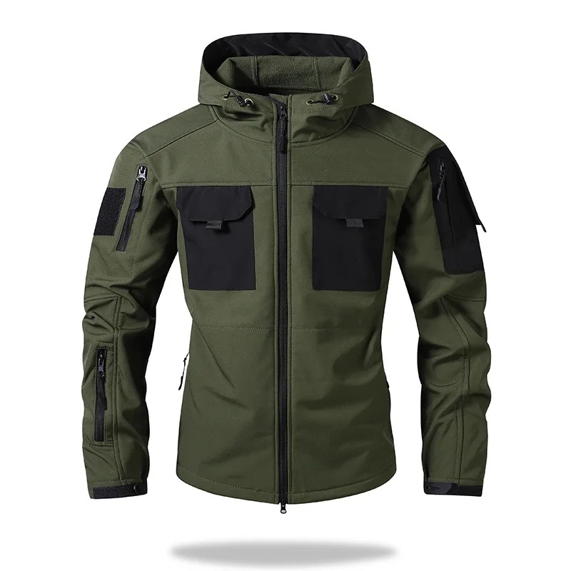 メンズタクティカルソフトシェルジャケット防水防風屋外軍事戦闘 - Safari Outdoor Hunting Jackets のレビューと価格