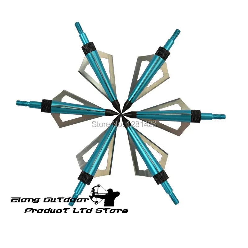 12 個ブルー 125 グレインブロードヘッド 3 ブレード - Crossbow Bolt Broadhead のレビューと価格