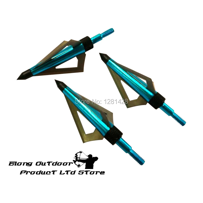 12 個ブルー 125 グレインブロードヘッド 3 ブレード - Crossbow Bolt Broadhead のレビューと価格