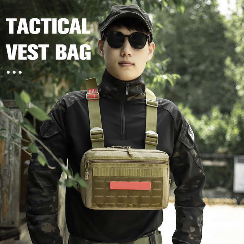 戦術的な狩猟ベストバッグ男性アウトドアスポーツチェストバック - Outdoor Hunting Fleece のレビューと価格