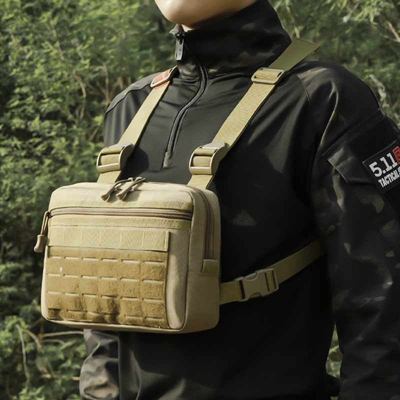 戦術的な狩猟ベストバッグ男性アウトドアスポーツチェストバック - Outdoor Hunting Fleece のレビューと価格